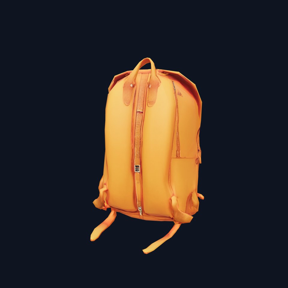 Vibrant Orange Backpack model pack